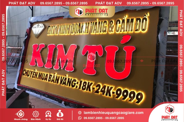 Chữ nhôm uốn nổi hông mica, inox hoặc đèn LED