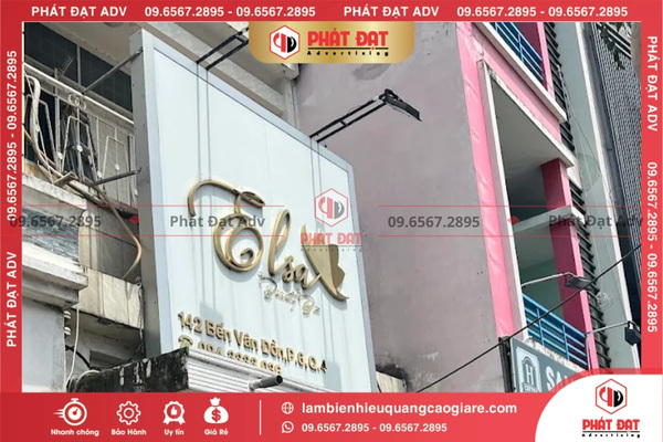 Làm biển hiệu quảng cáo giá rẻ quận 4 chất liệu tôn chữ nổi